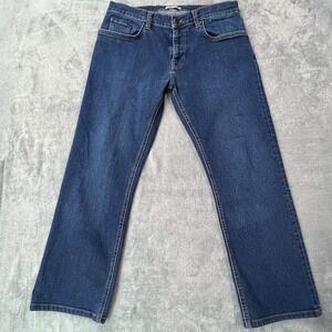 Tecovas Jeans Mens 34 x 30 (actual 32 x 26)  Blue  Slim Denim Cotton Blend